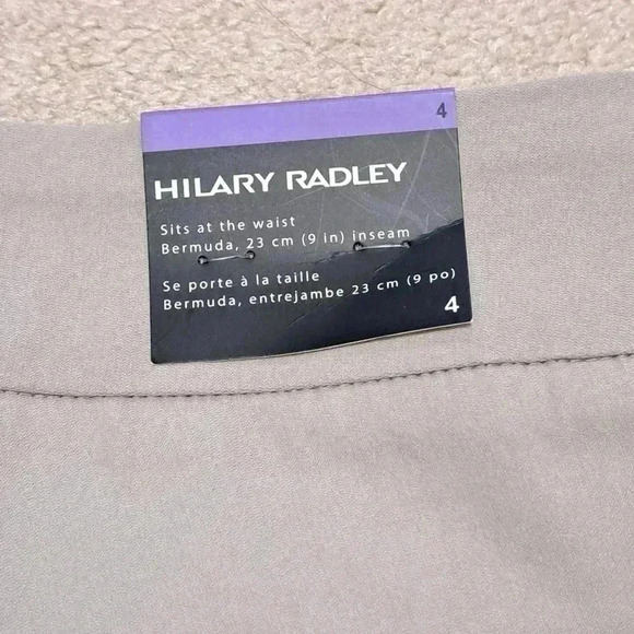 ❤️ New!  Hilary Radley Bermuda Shorts 4 Stretch Beige/Stone Colour 9 inch inseam - Picture 11 of 12